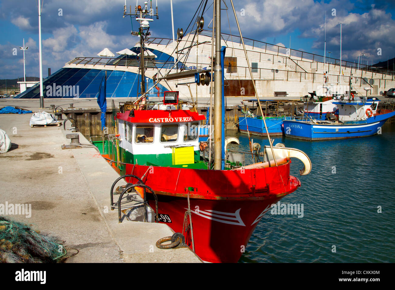 Visitez le centre et le port. Marismas de Santoña Réserve Naturelle. Santoña, Cantabrie, Espagne. Banque D'Images