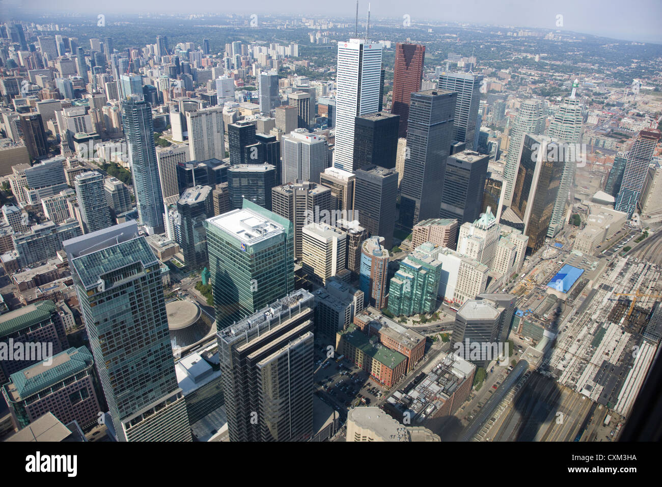 Le centre-ville de Toronto vue du haut de la Tour CN Banque D'Images