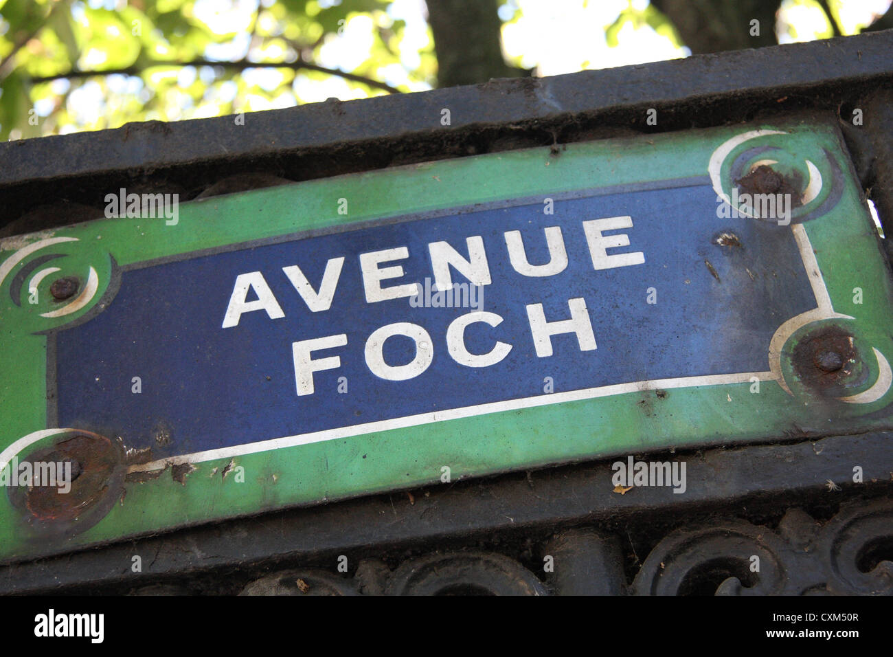 Point de référence de l'Avenue Foch à Paris Banque D'Images