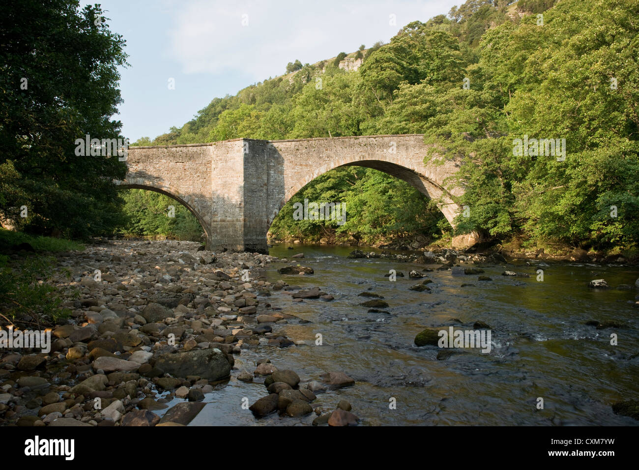 Downholme Pont sur la rivière Swale Banque D'Images