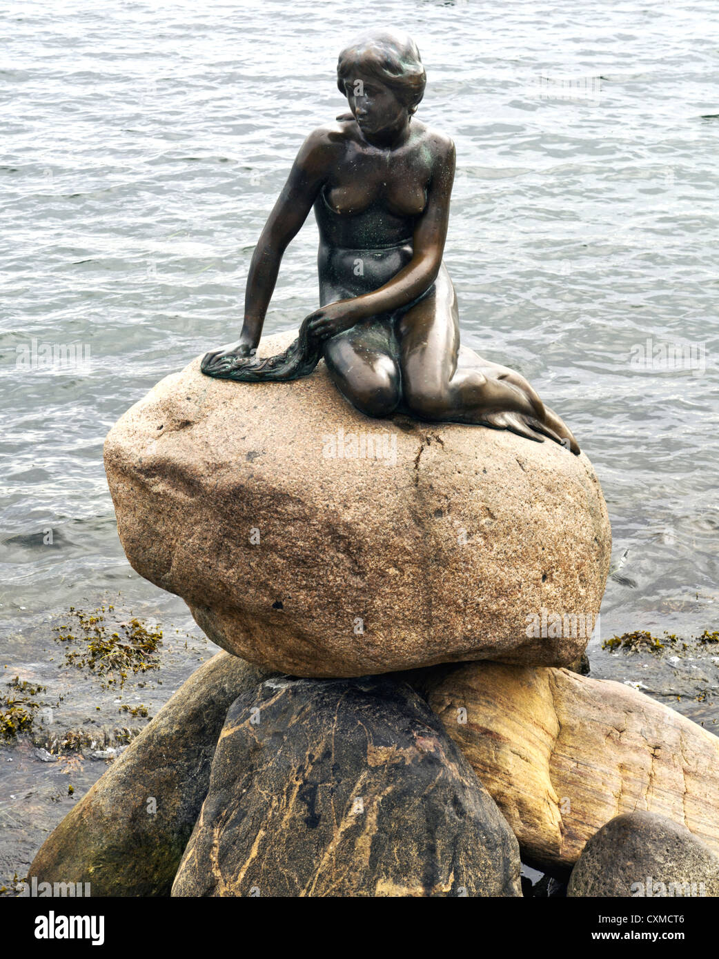 Petite Sirène, le port de Copenhague, Danemark Banque D'Images