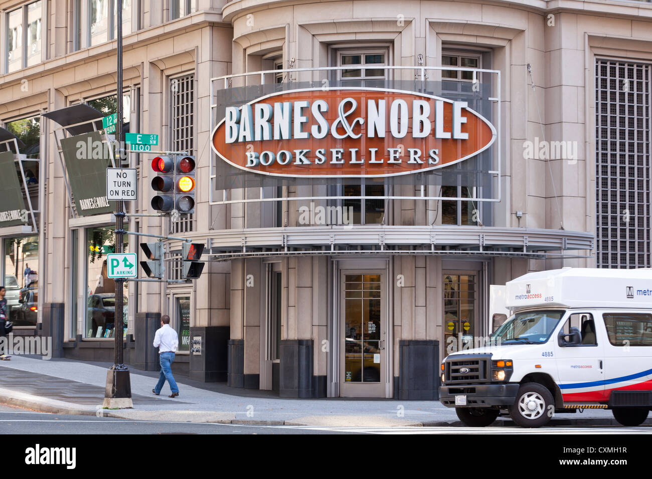 L'entrée de la librairie Barnes and Noble et signer - Washington, DC Banque D'Images
