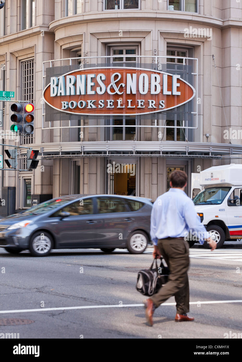 L'entrée de la librairie Barnes and Noble et signer - Washington, DC Banque D'Images