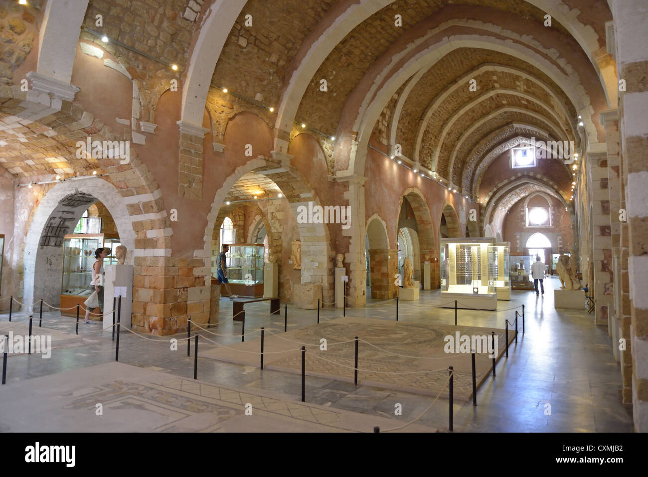 Le Musée archéologique de La Canée, dans l'ancien monastère de Saint Francis, Chania, Chania, Crete, Crete Région Région, Grèce Banque D'Images