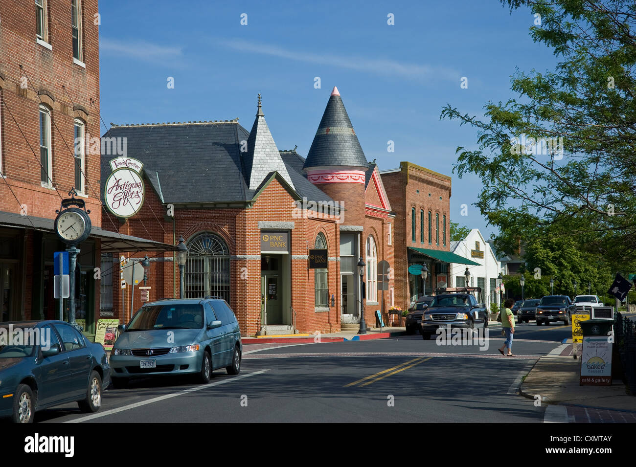 Scène de rue de Berlin, Maryland, États-Unis Banque D'Images