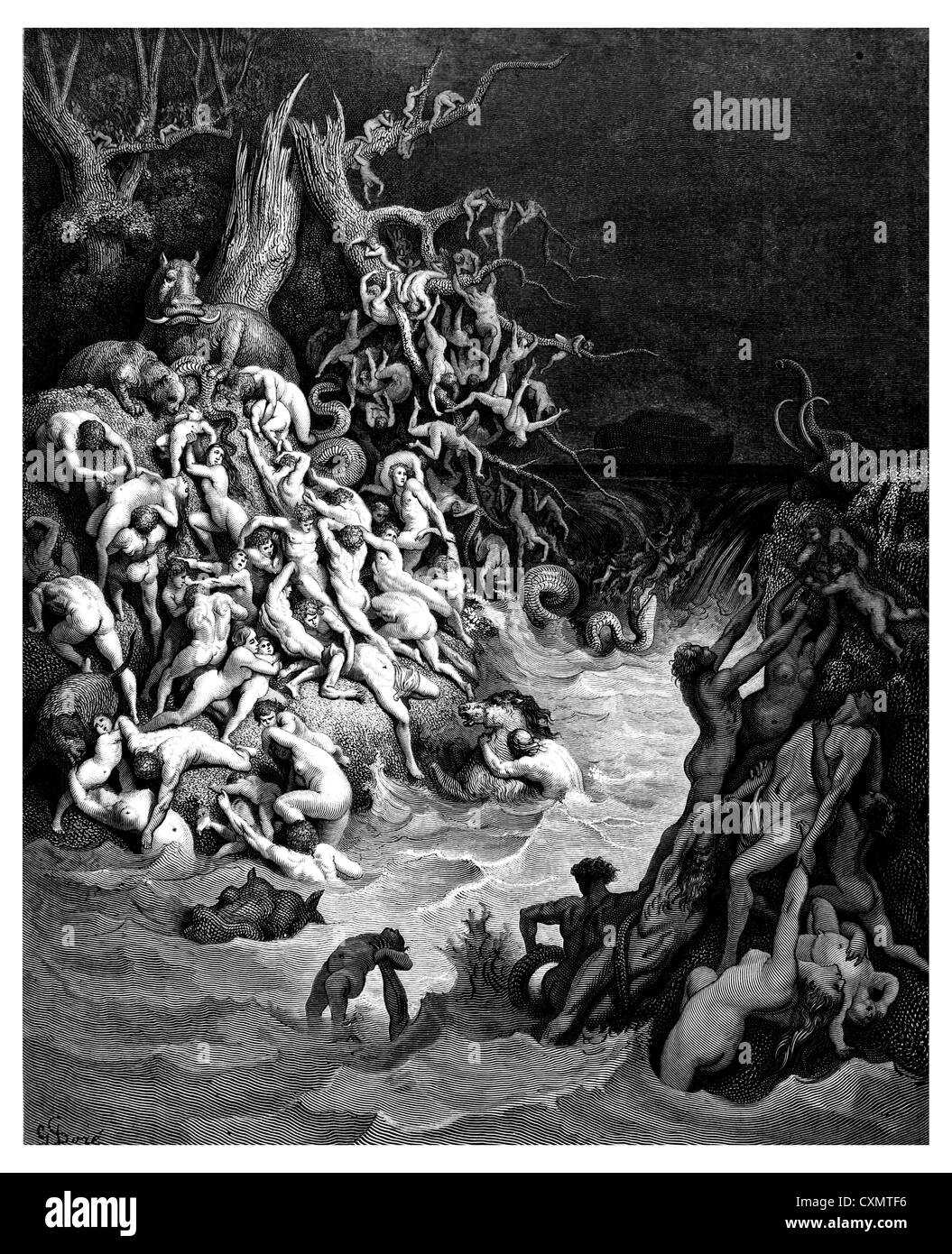 La montée des eaux Banque D'Images