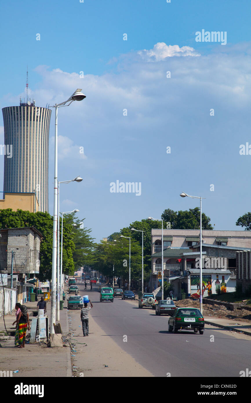 Avenue de la paix, Brazzaville, République du Congo, Afrique Banque D'Images