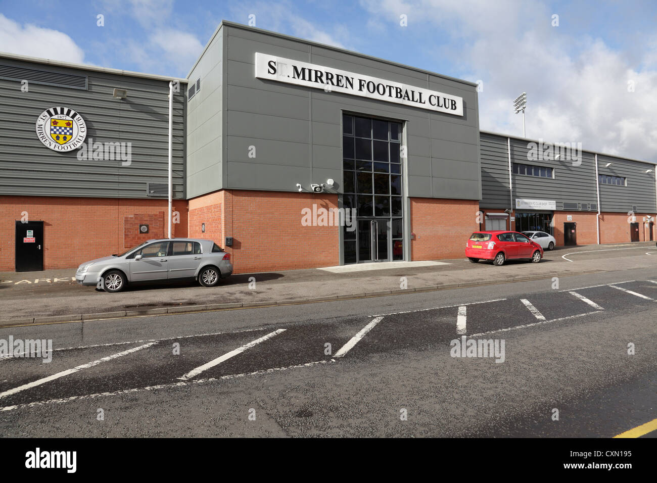 L'extérieur de St. Mirren Park la maison du St Mirren football Club sur Greenhill Road à Paisley, Renfrewshire, Écosse, Royaume-Uni Banque D'Images