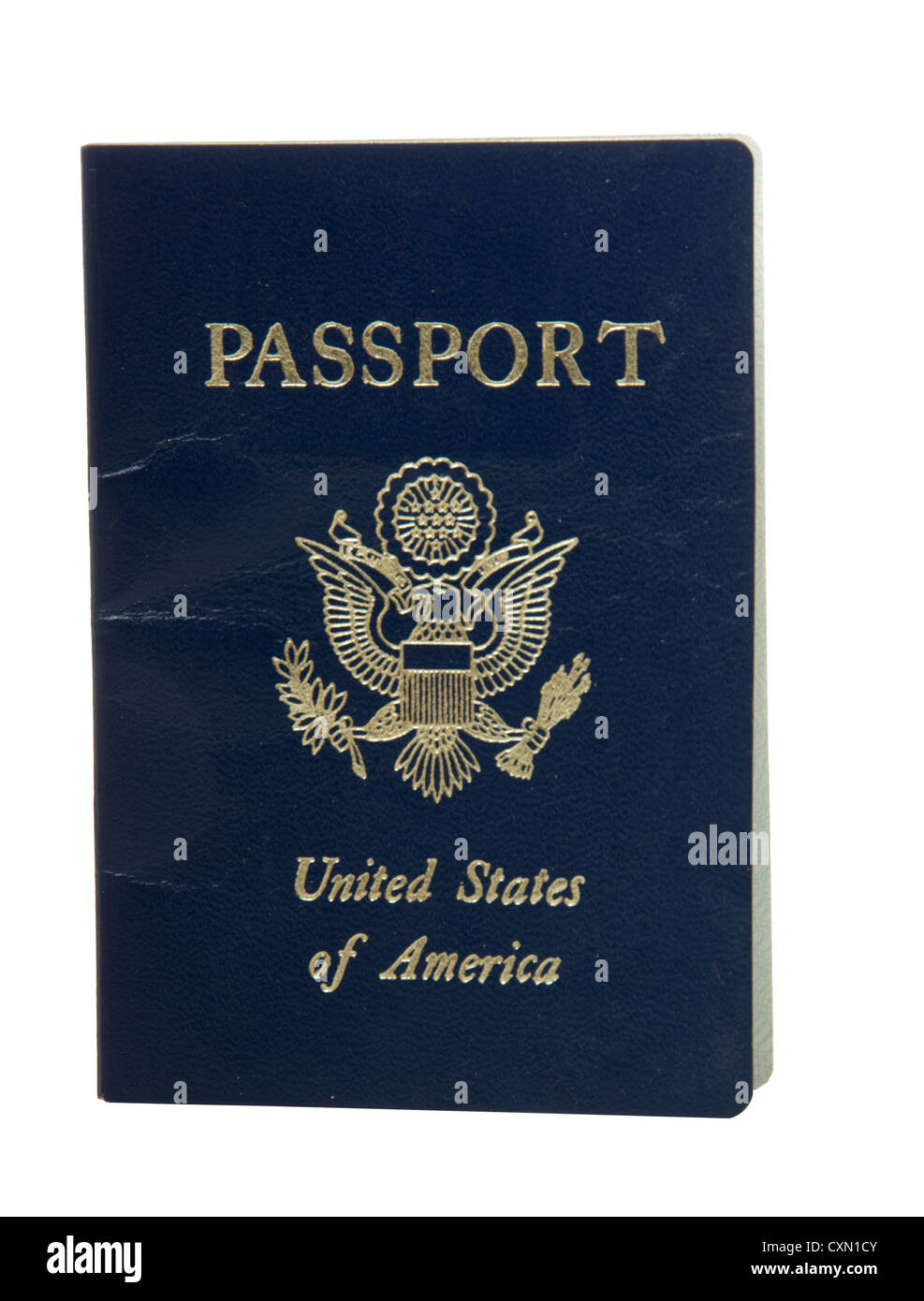 United apaisés ou gouvernement américain délivré le passeport sur fond blanc Banque D'Images