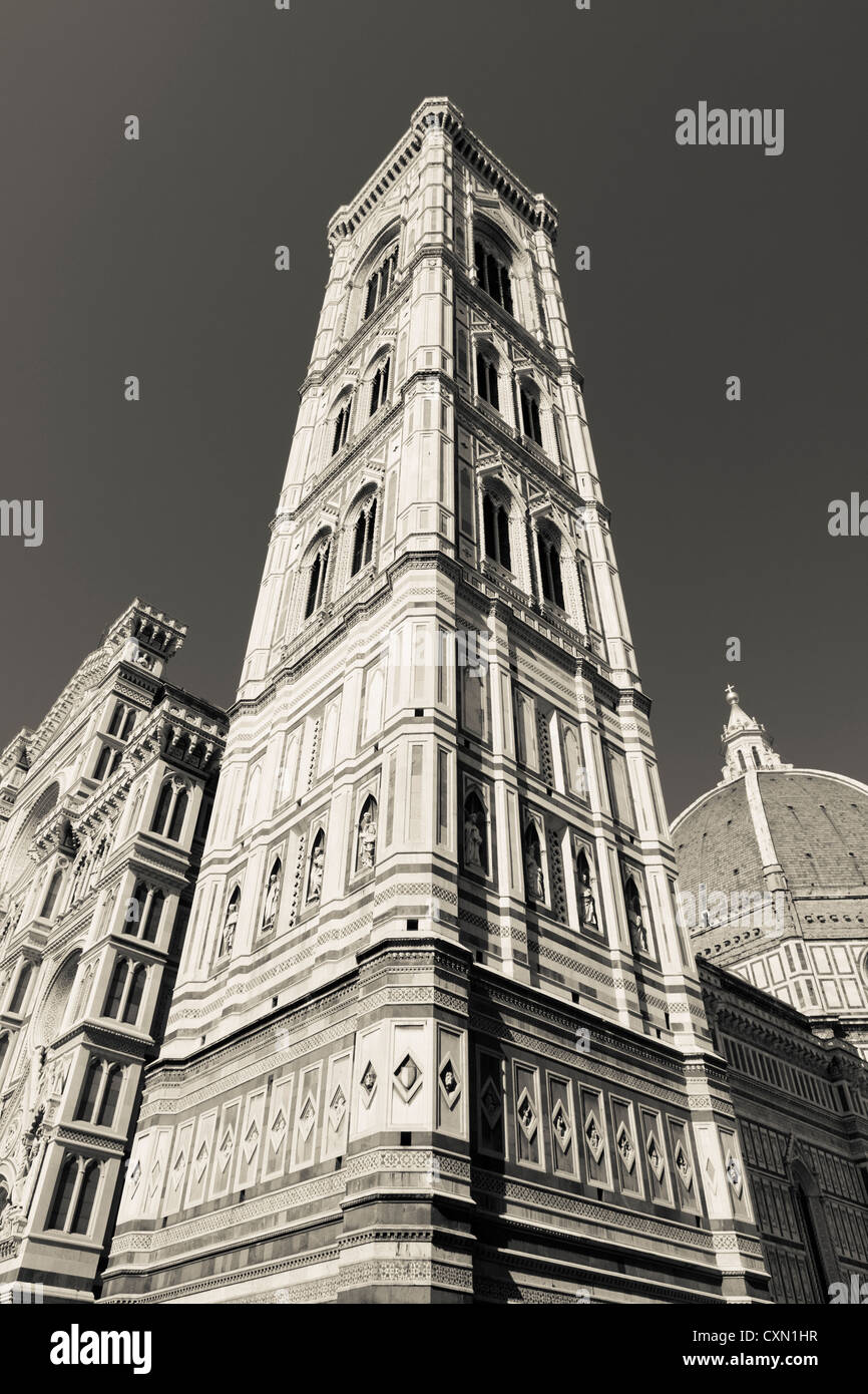Le campanile de Giotto à Florence, Toscane, Italie Banque D'Images
