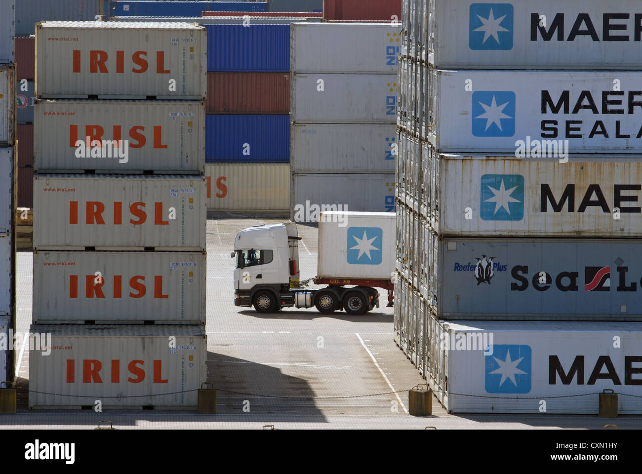 Trinity container terminal port de Felixstowe, Suffolk, UK. Banque D'Images