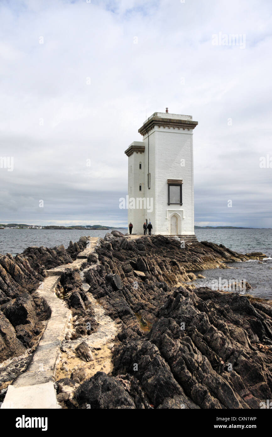 Le phare de Port Ellen, Isle of Islay, Hébrides intérieures, Ecosse Banque D'Images