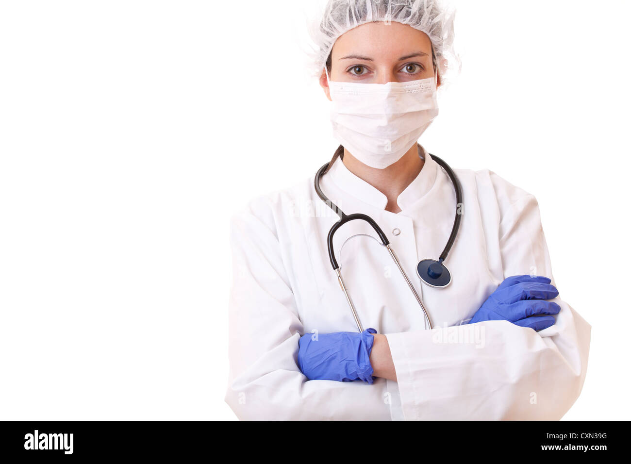 Female doctor with stethoscope Banque D'Images