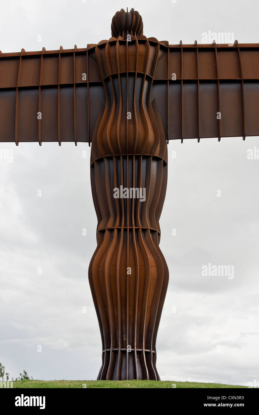 Détails de l'Ange de la sculpture du Nord. Gateshead, Tyne et Wear Banque D'Images