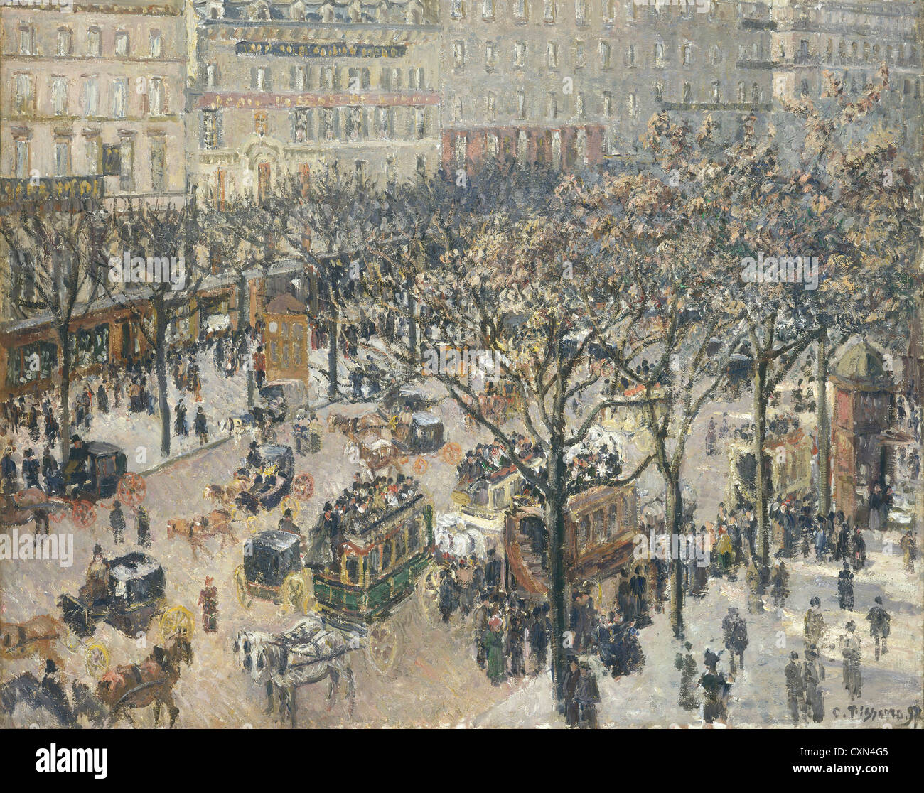 Camille Pissarro, Boulevard des Italiens, matin, la lumière du soleil, en français, 1830 - 1903, 1897, huile sur toile Banque D'Images