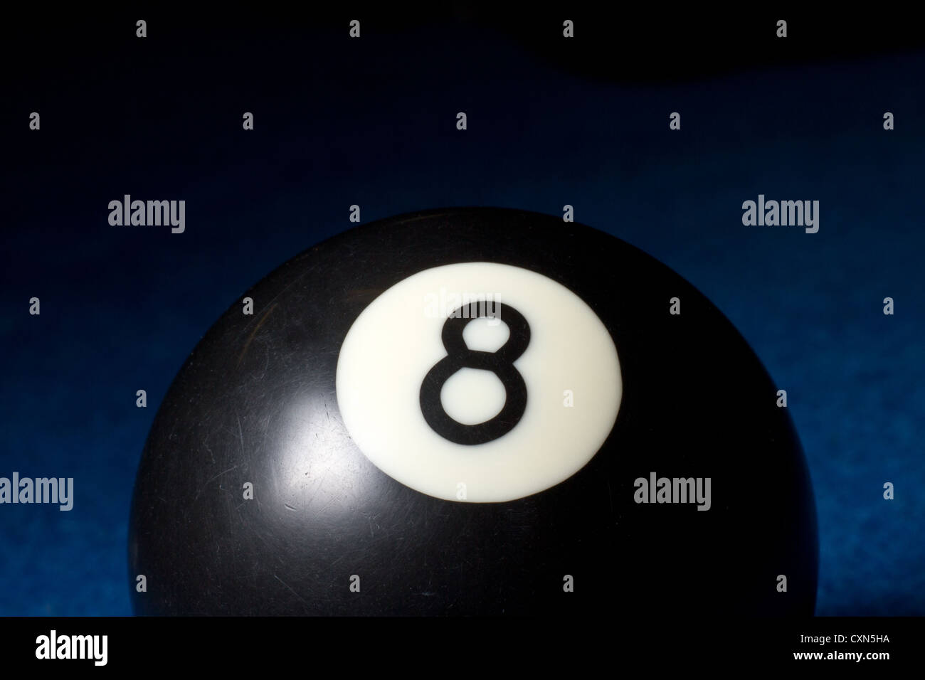 Close up du jeu gagner 8 ball. Banque D'Images