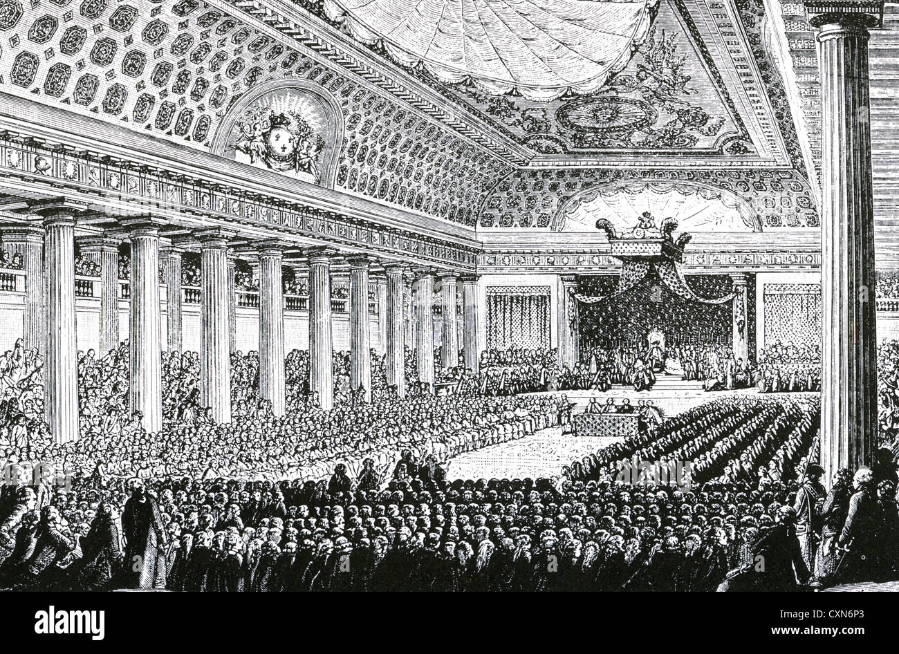 L'OUVERTURE DES ÉTATS GÉNÉRAUX à Paris en 1789 Banque D'Images