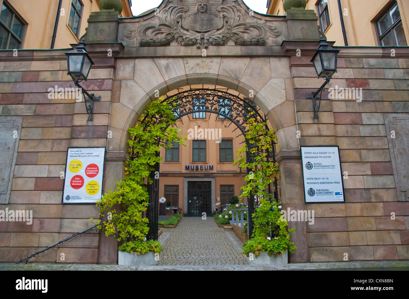 Kungliga Myntkabinettet la pièce de musée du Cabinet Royal Gamla Stan, la vieille ville de Stockholm Suède Europe Banque D'Images