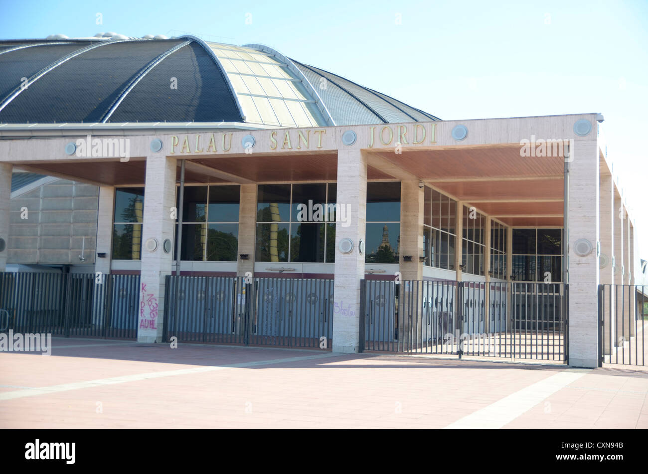 Palau Sant Jordi à Barcelone. Sports & les spectacles pour 19.000 personnes. Banque D'Images