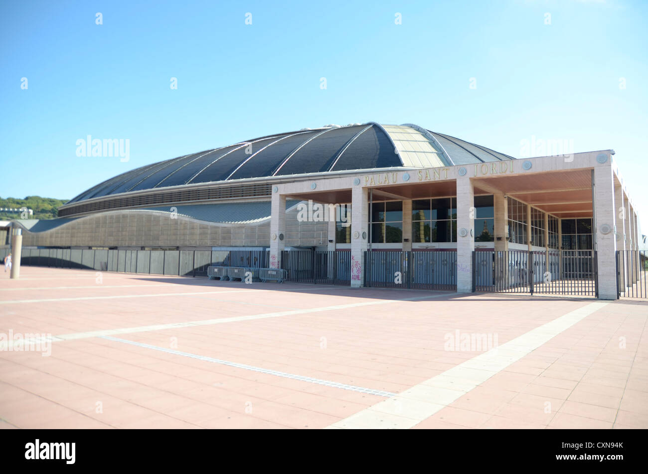 Palau Sant Jordi à Barcelone. Sports & les spectacles pour 19.000 personnes. Banque D'Images