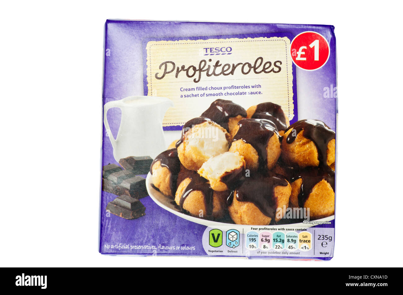 Fort de Tesco propre marque Profiteroles Banque D'Images