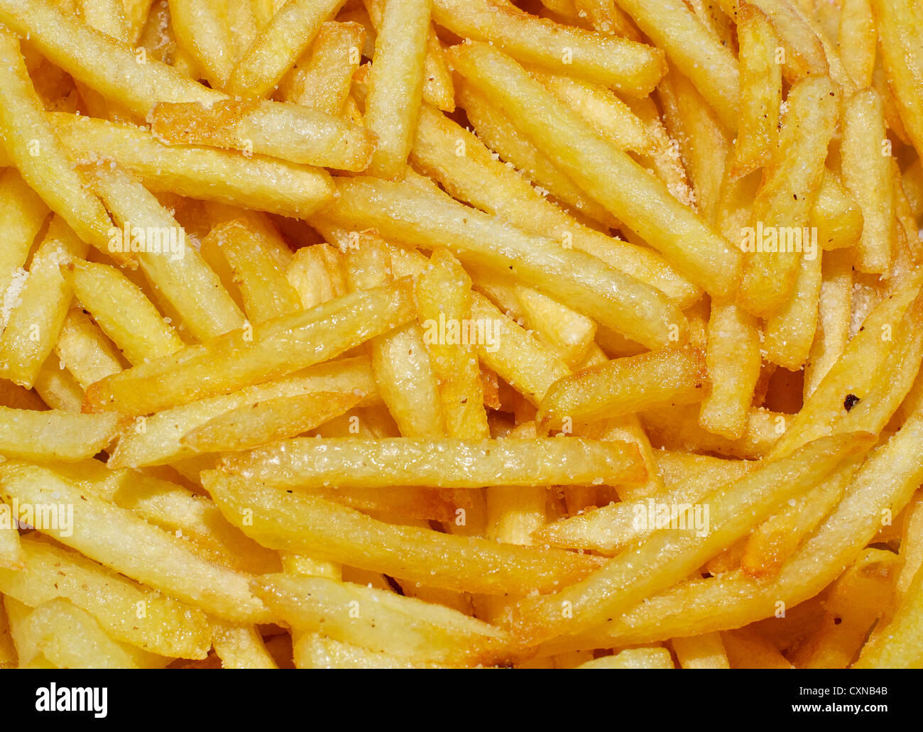 Arrière-plan de frites. Banque D'Images