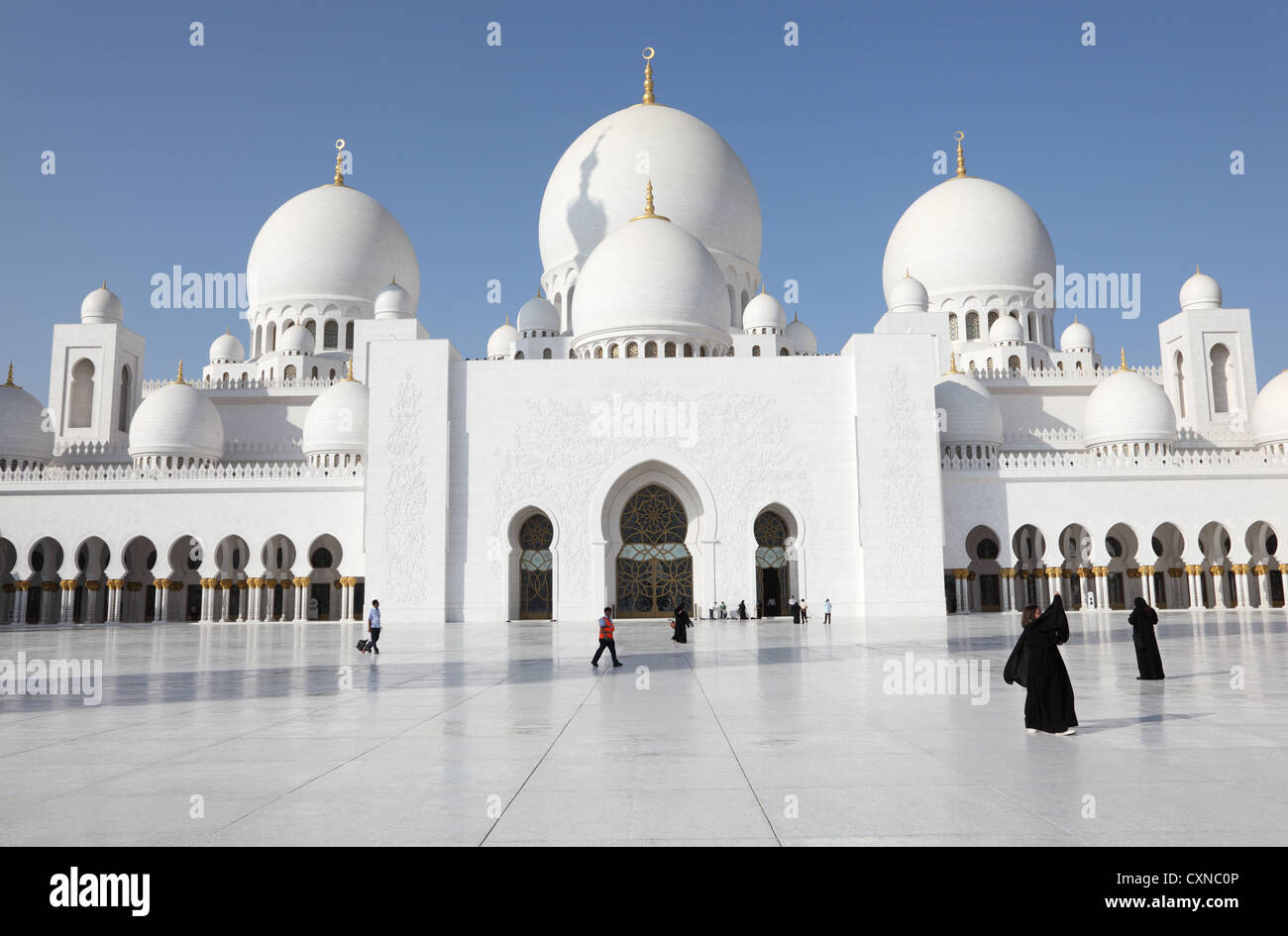 La Mosquée Sheikh Zayed à Abu Dhabi, Émirats Arabes Unis Banque D'Images