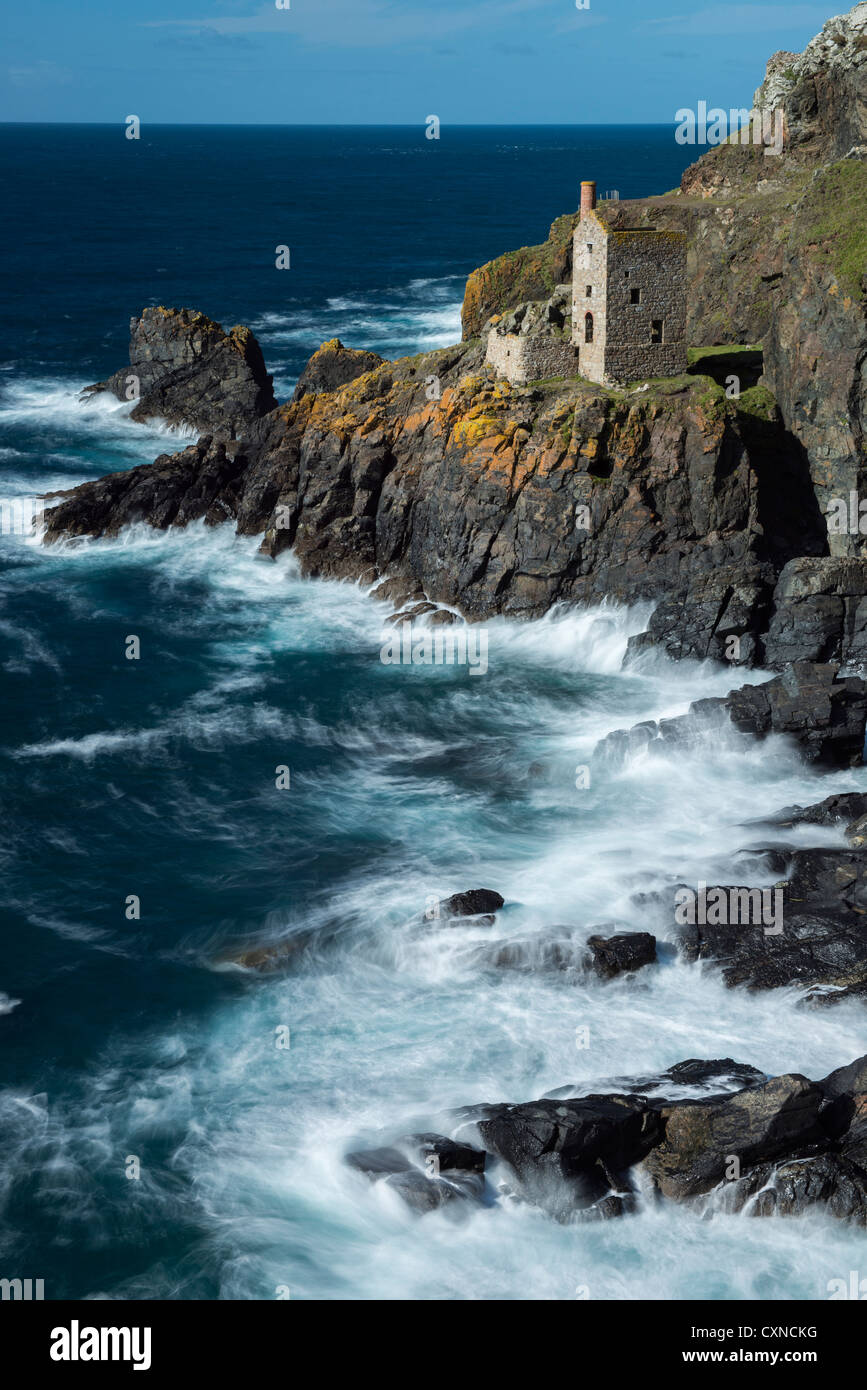 Botallack mines d'étain sur la côte nord de Cornwall Banque D'Images