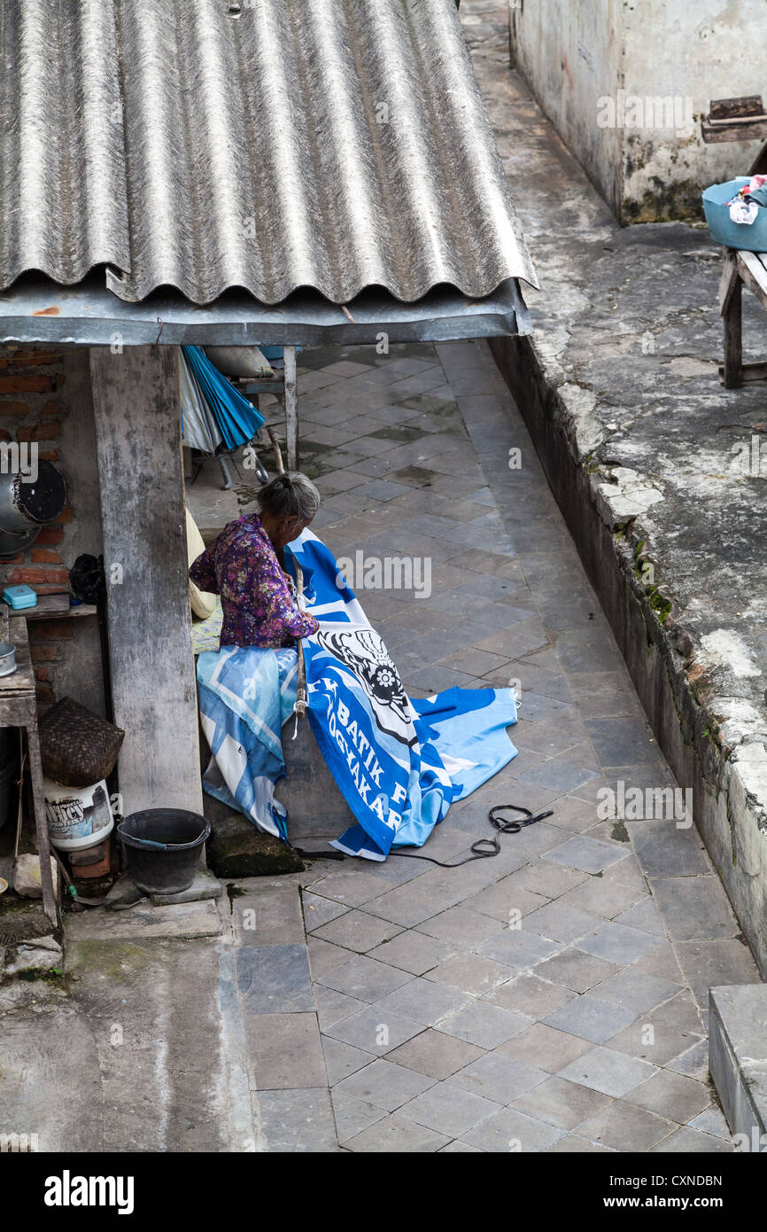 La vie de rue à Yogyakarta Banque D'Images