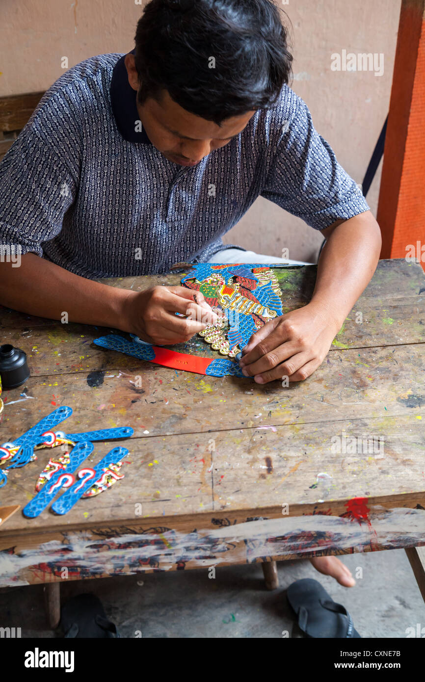 Artisanat traditionnel au travail à Yogyakarta en Indonésie Banque D'Images