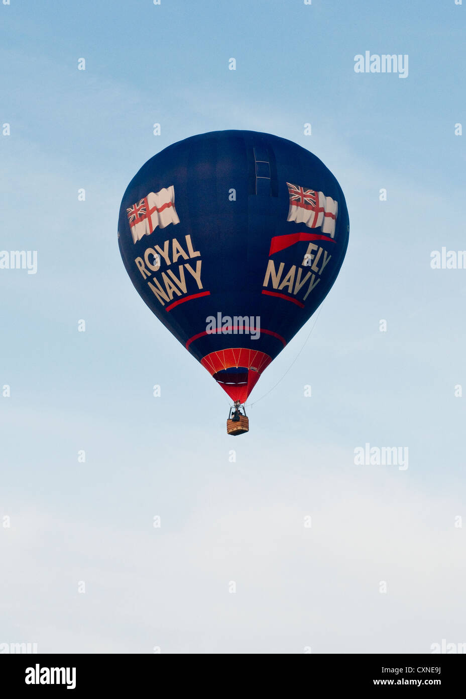 'Royal Navy' hot air balloon à Bristol Balloon Fiesta Banque D'Images