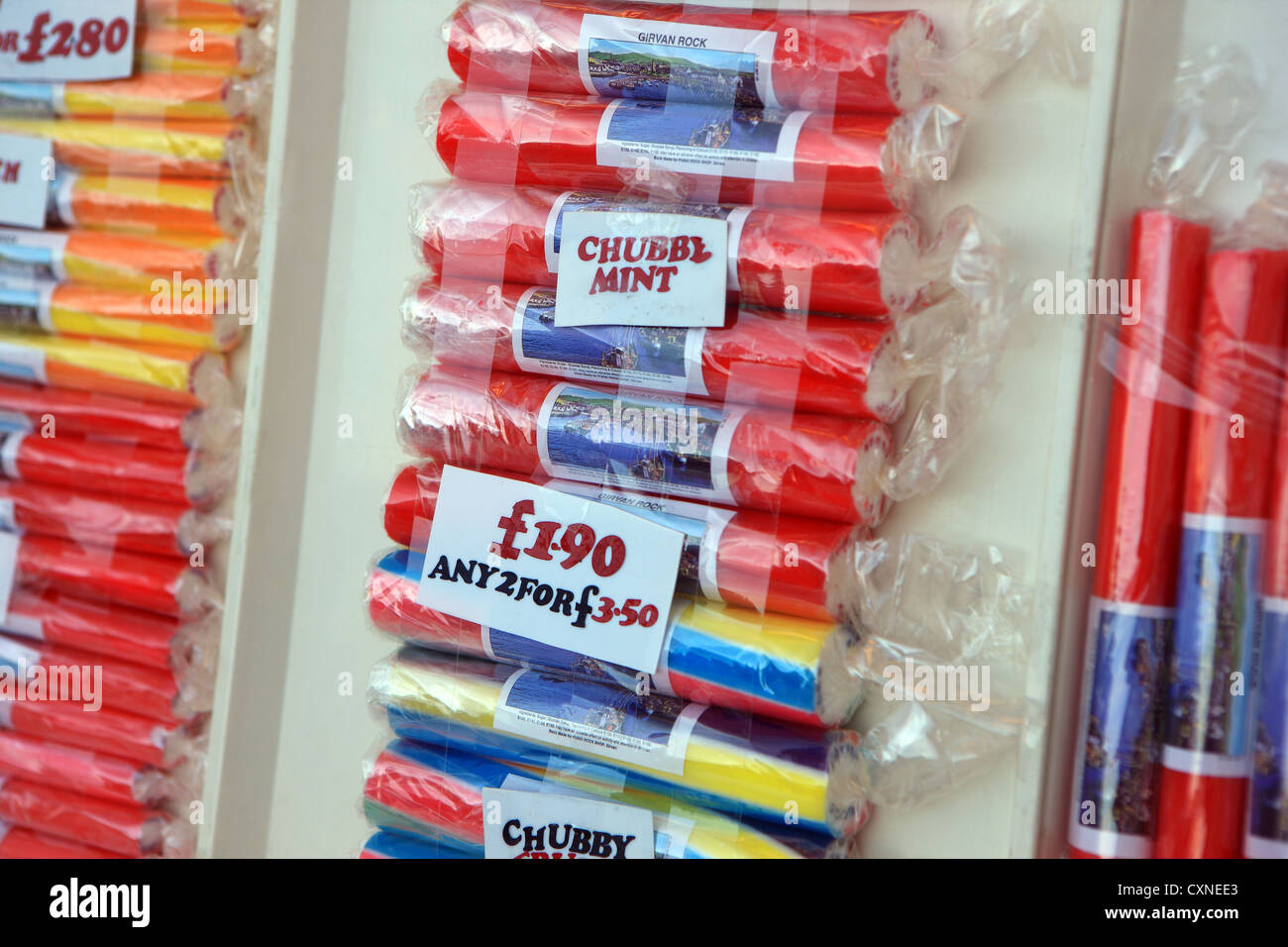 Maison de vacances rock en vente dans les Scottish ville balnéaire de Girvan dans Ayrshire Banque D'Images