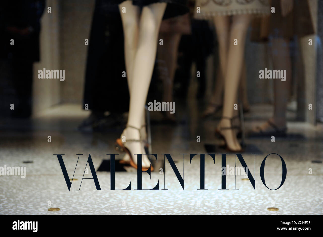 Valentino boutique. La Via Montenapoleone. Milan, Italie Banque D'Images