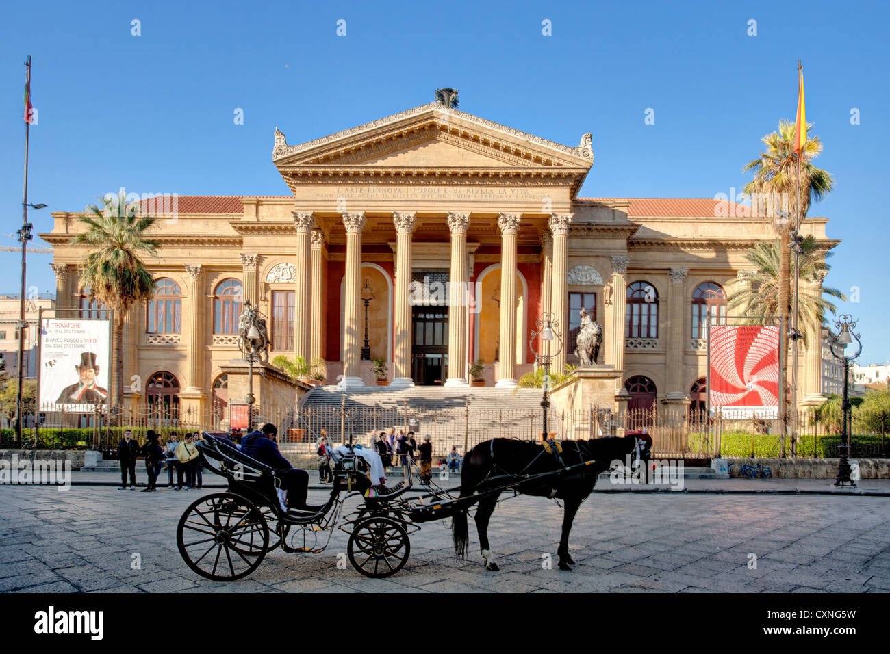 Teatro Massimo Palermo Sicily Banque D'Images