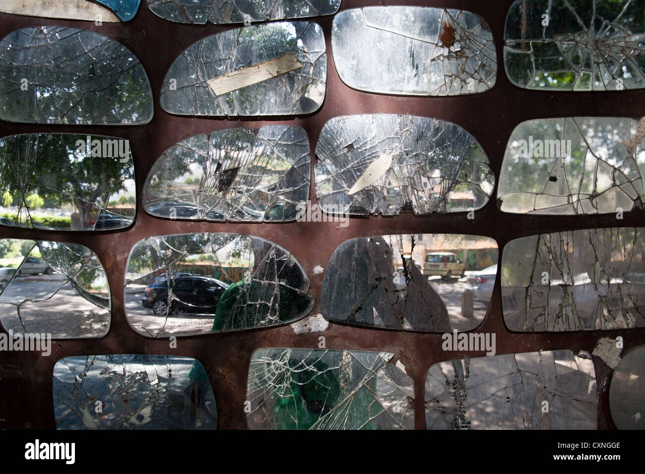 Une collection des rétroviseurs latéraux Banque D'Images