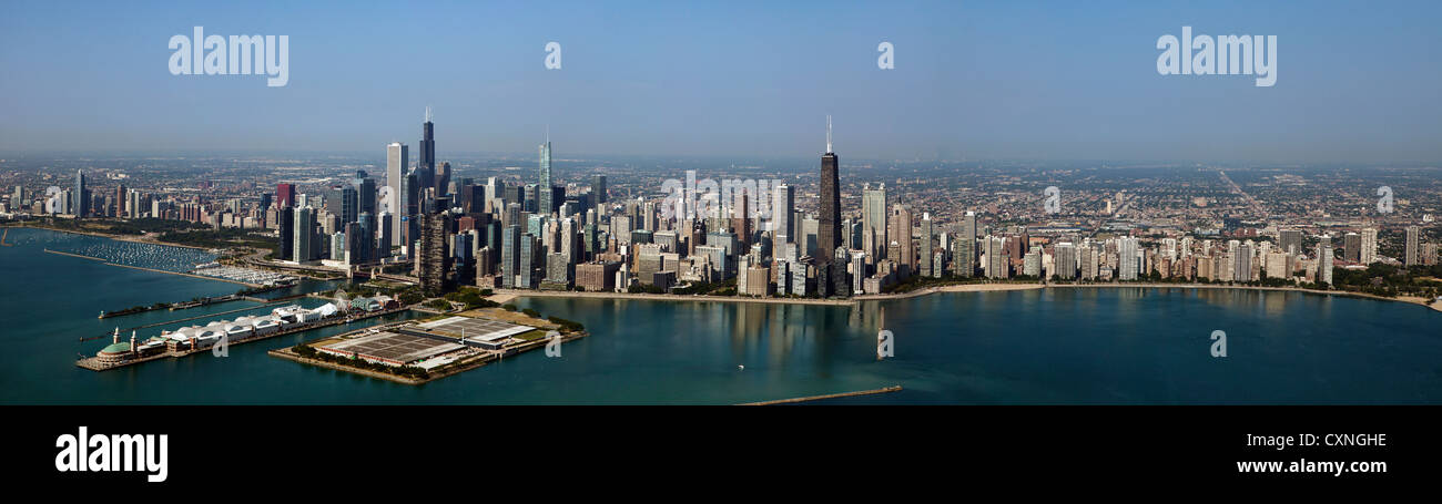 Photographie aérienne Chicago, Illinois Banque D'Images
