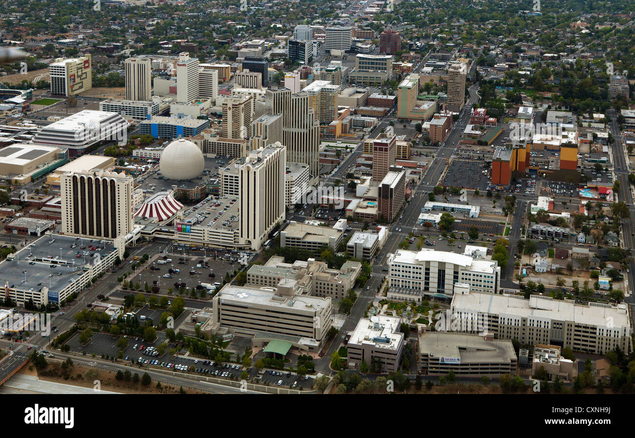 Photographie aérienne à Reno, Nevada Banque D'Images
