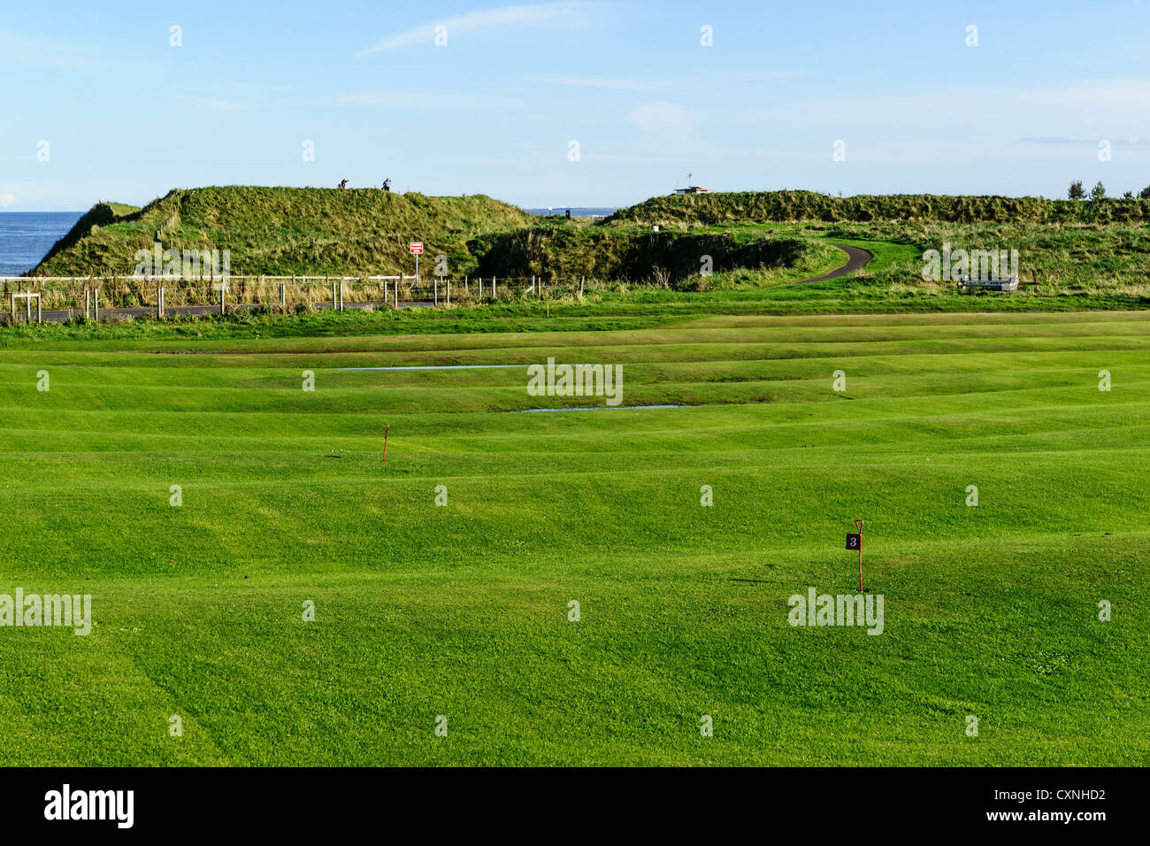 Verts Haven bay à Berwick-on-Tweed, Northumberland. Magdalenefields Golf Links. Banque D'Images Verts Haven bay à Berwick-on-Tweed, Northumberland. Magdalenefields Golf Links. Banque D'Images
