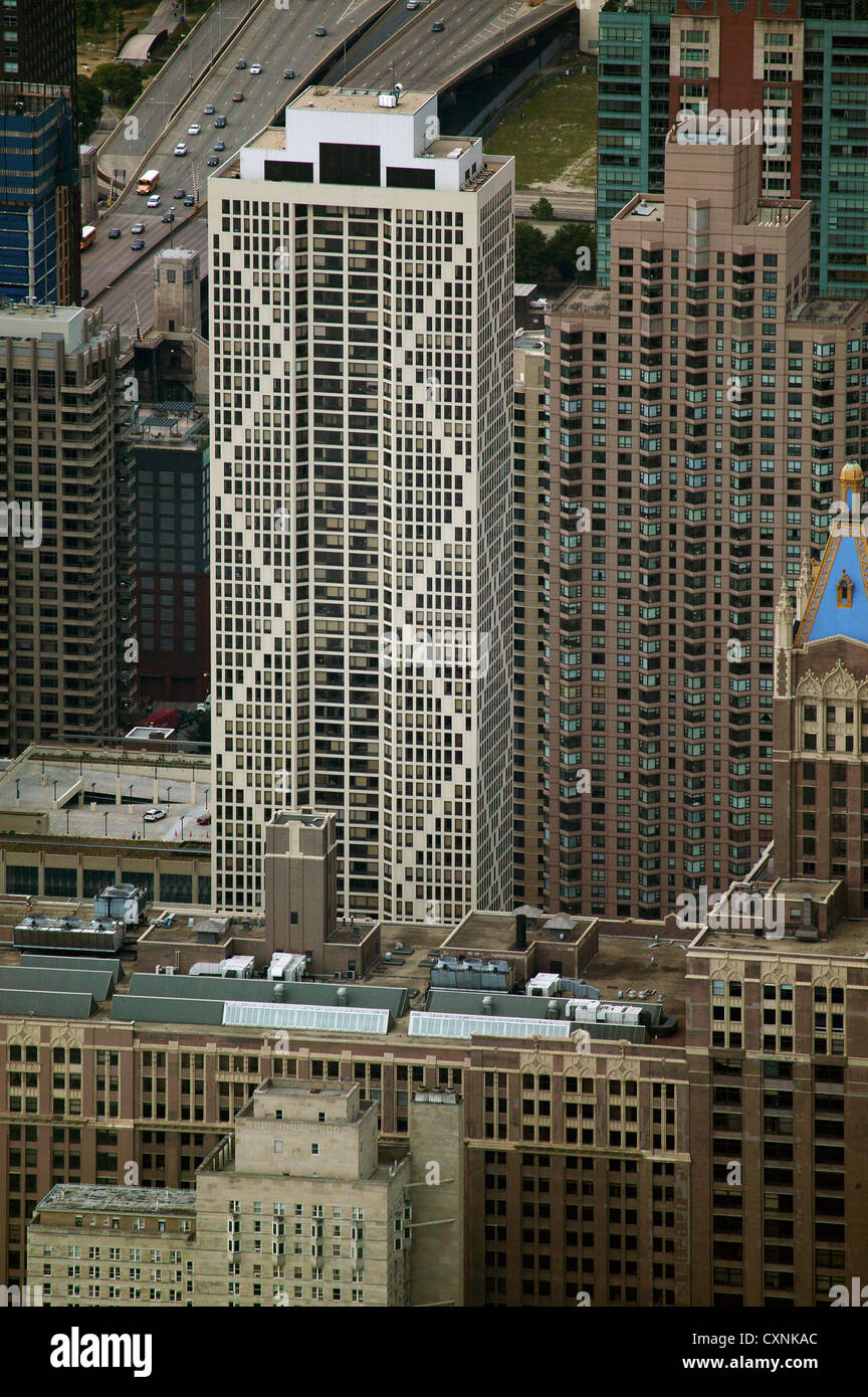 Photographie aérienne Onterie Center, Chicago, Illinois Banque D'Images