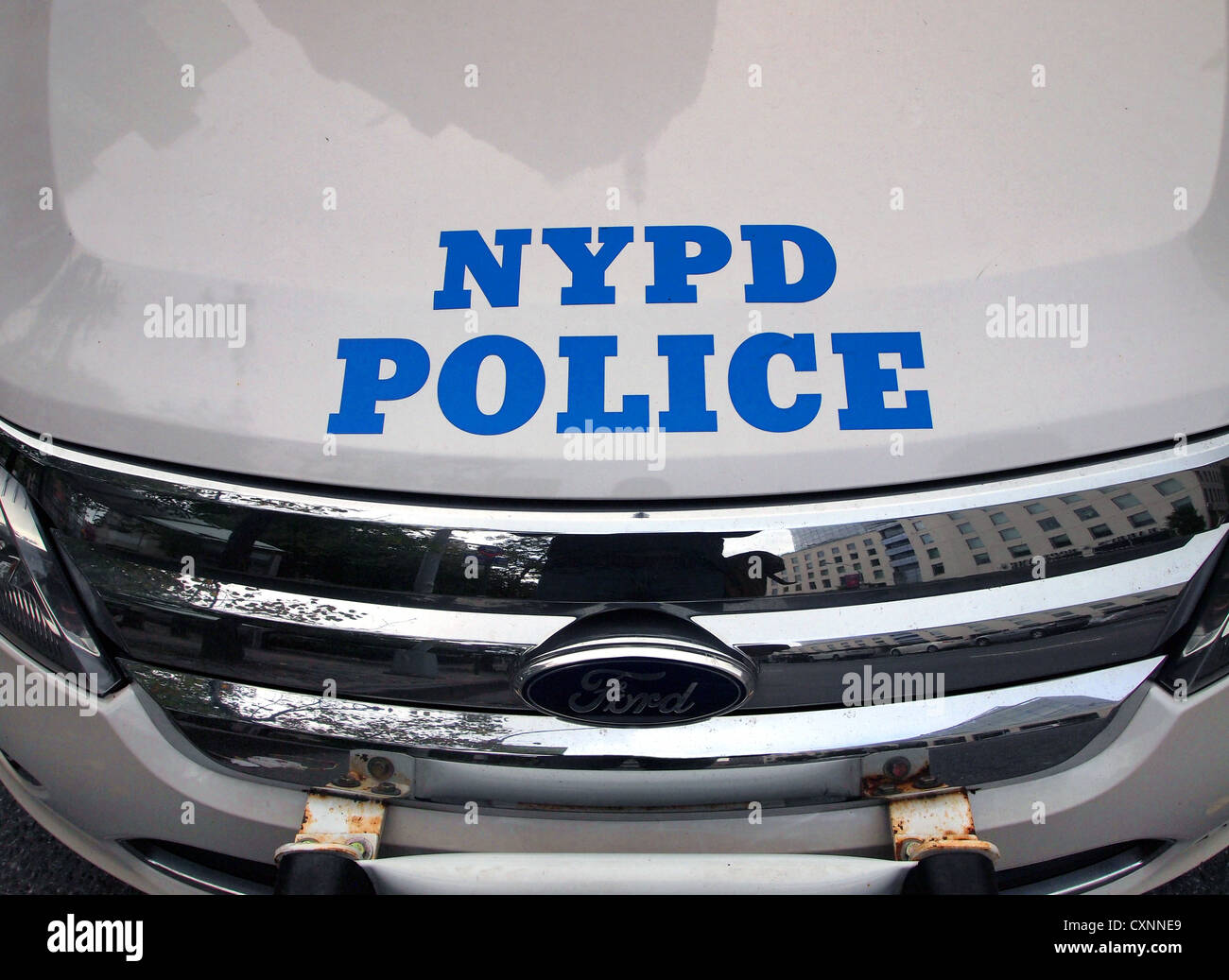 Détail de voiture de police, la police de New York City, USA Banque D'Images