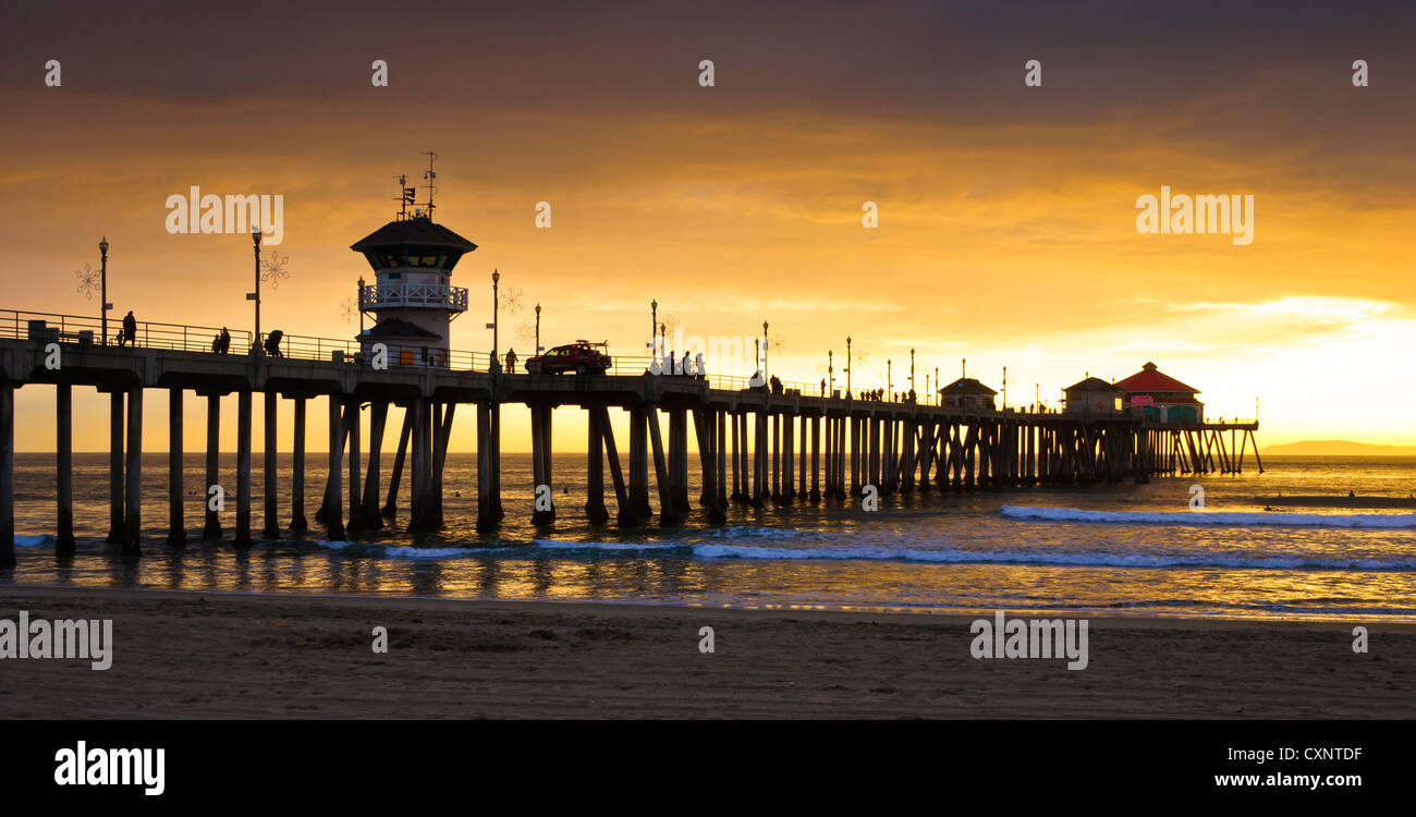 Huntington Beach Pier, California, USA Banque D'Images