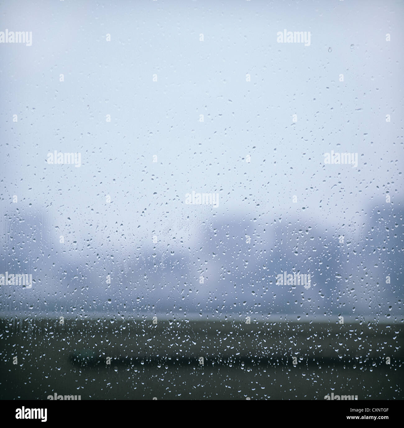 Une pluie de fenêtre Banque D'Images