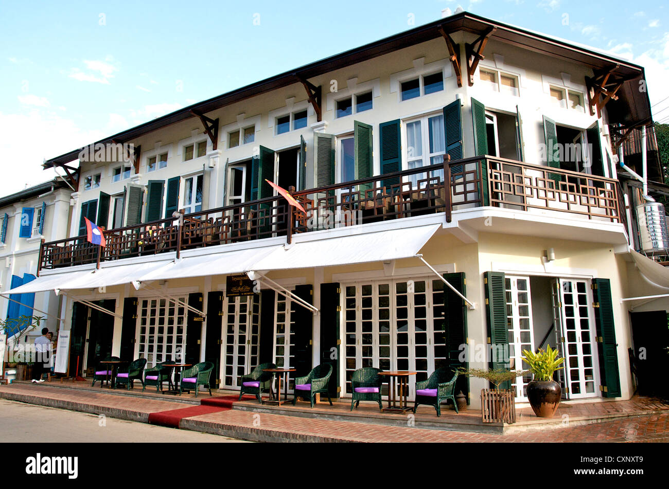 La belle rive boutique hotel Luang Prabang, Laos Banque D'Images