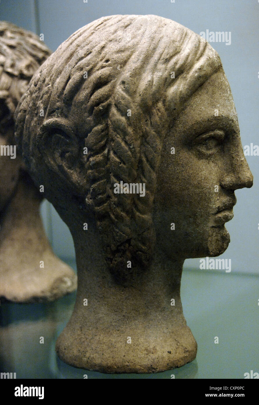 Fête votive buste d'une femme. Terre cuite. 300-200 BC. Sculpté à Cerveteri. L'art étrusque du British Museum. Londres. Banque D'Images
