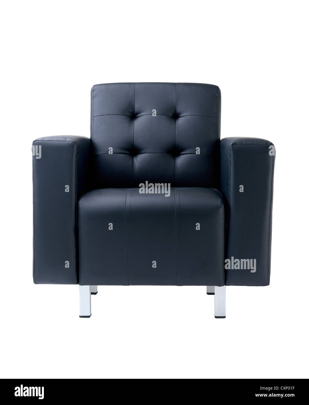Confort agréable et isolé bleu foncé fauteuil Banque D'Images