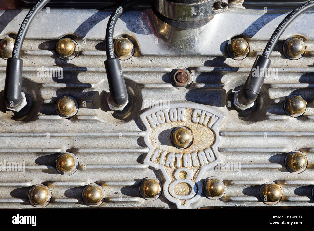 Ville moteur moteur flathead avec bougies Banque D'Images