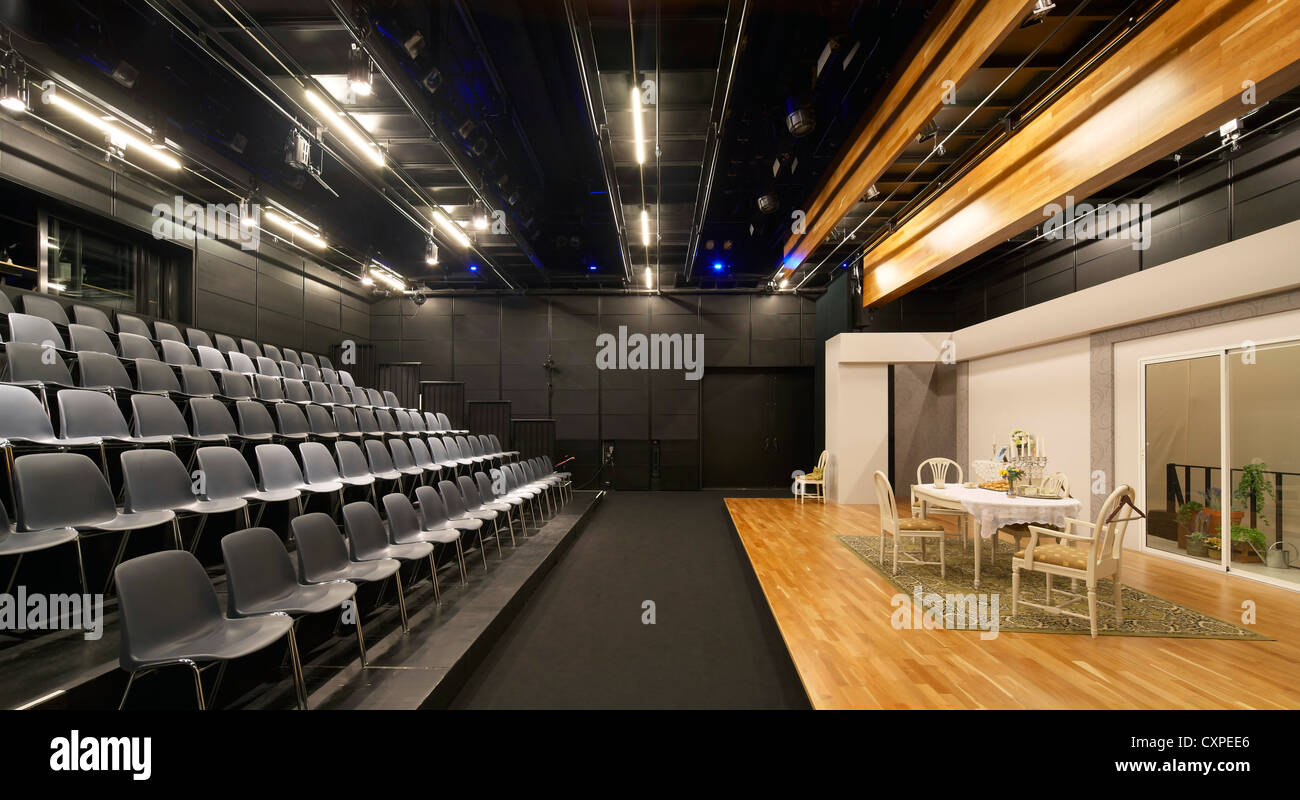 Kilden Performing Arts Centre, Kristiansand, Norvège. Architecte : ALA Architects, 2011. Petit théâtre. Banque D'Images