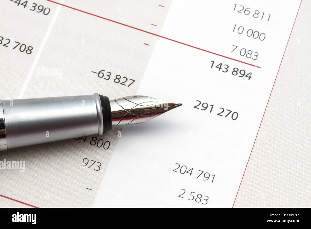 L'analyse des données en bourse ou d'autres Banque D'Images