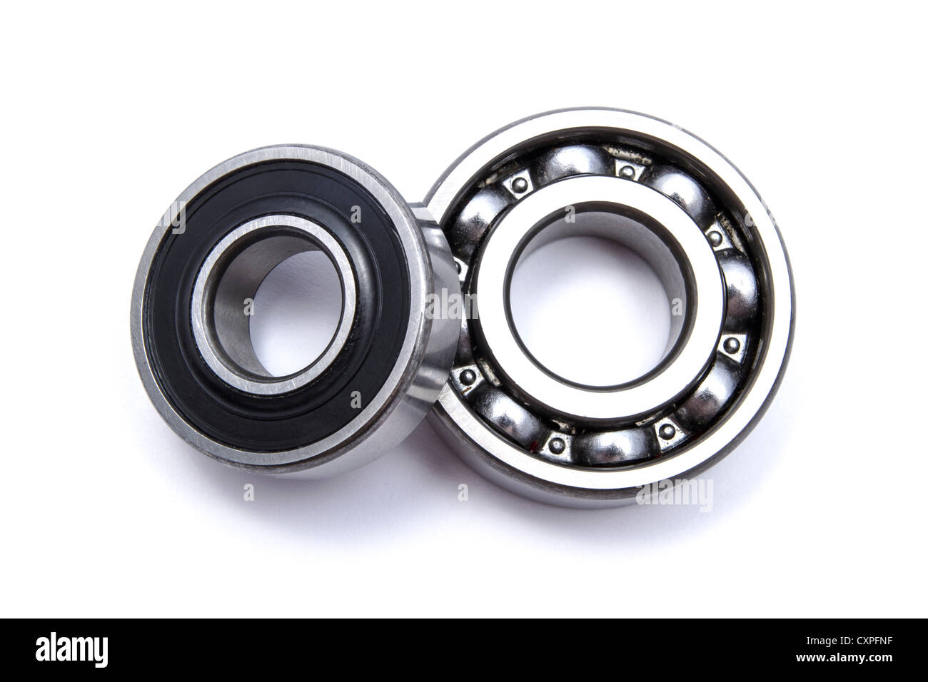 Roulement à billes isolé sur fond blanc Banque D'Images
