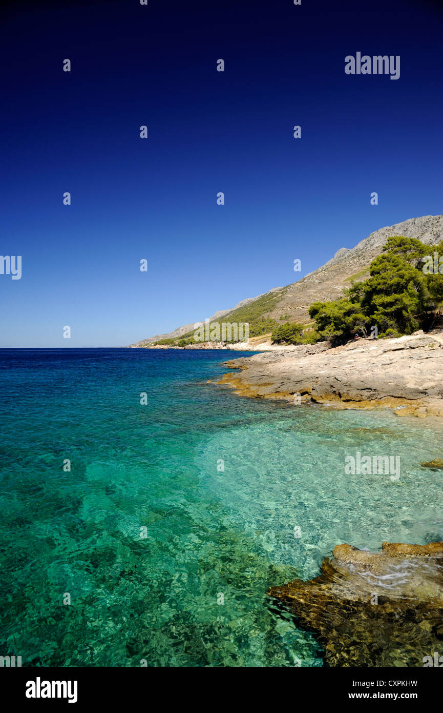 Croatie, Dalmatie, île de Hvar, côte sud, Bojanic Banque D'Images